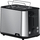 Toaster Braun PurShine HT1510BK, 2 feta, 8 nivele pjekje, inox i zi