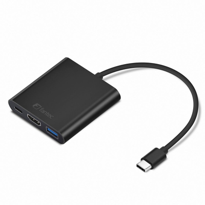 Adaptues video FANTEC USB C në HDMI, 4K, USB 3.0, i zi