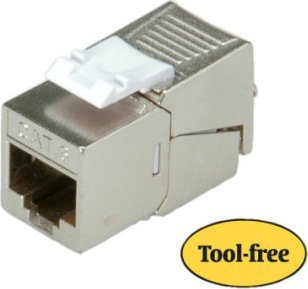 Modul Keystone ROLINE C6 STP, RJ45, tool free, i argjendtë