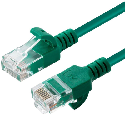 Kabllo rrjeti MicroConnect CAT6a Slim, U UTP, 0.15m, jeshile