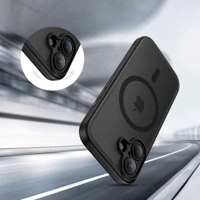 Mbulesë telefoni Tech-Protect Magpeak MagSafe CC për iPhone 17, mat, e zezë