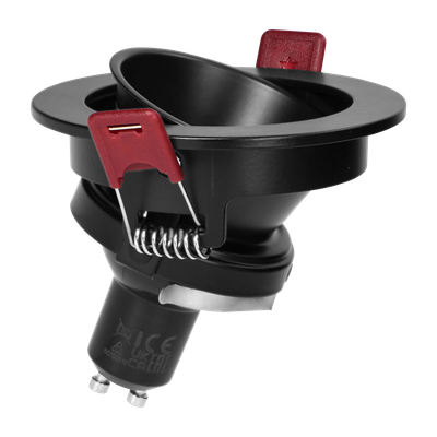 Kornizë dekorative për spot FONDI RC, GU10 MR16, 50W, alumini, e zezë