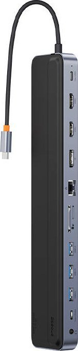 Stacion dokimi USB C Baseus EliteJoy Gen2, 12 në 1, 100W PD, gri
