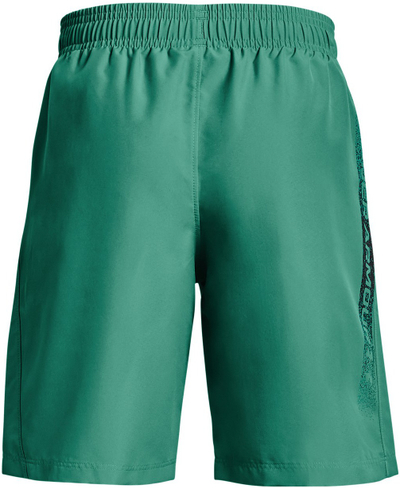 Кратки спортски панталони Under Armour Boys Woven Graphic, полиестер, со џебови, зелени