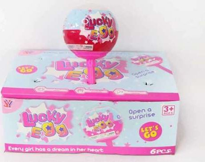 Lodër surprizë Icom Lucky Egg ICOM2172, kukull brenda topthi, 3+ vjeç, shumëngjyrëshe
