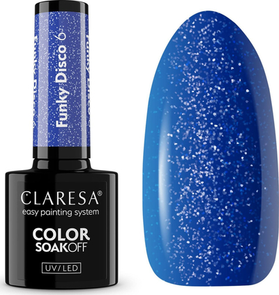 Lак за нокти хибрид Claresa Funky Disco, UV/LED, 6.5 g