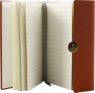 Fletore magnetike Office Notes, A5, faqe me vija, kapak kafe