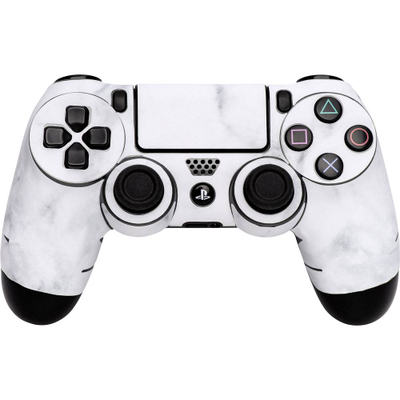 Sticker për pultin PS4 Software Pyramide, dizajn mermer, i bardhë