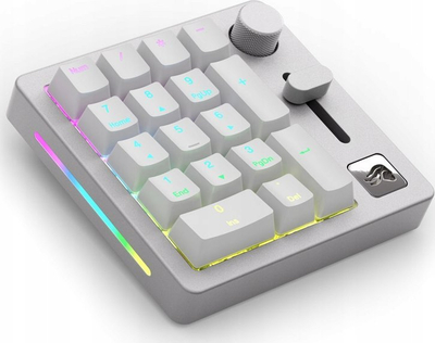 Numpad mekanik Glorious GMMK Numpad White Ice, pa kabllo, RGB, i bardhë