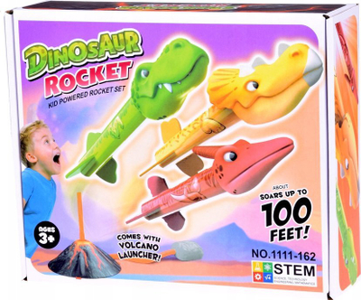 Lodër raketë Dinosaur Rocket, set me vullkan, për kalamaj 3+, shumëngjyrëshe