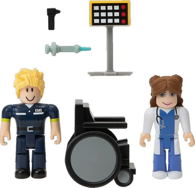 Set figure lojërash Roblox Brookhaven St. Luke’s Hospital, 2 figura, me aksesorë spitali, shumëngjyrësh