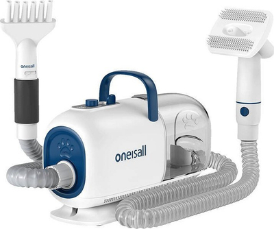 Set pastrimi për qime kafshësh Oneisall BM1, fshesë me vakum 2L, tharje 35°–65°C, gri
