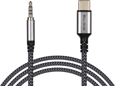 Kabllo audio Blow 66-166, USB-C në 3.5mm, 1m, gërshet gri