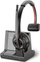 Kufje me mikrofon Plantronics Savi 8210-M, DECT pa tela, me bazë për kompjuter dhe telefon, të zeza