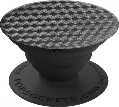 Mbajtësje për telefon PopSockets Pop Carbonite Weave Gen. 2, e zezë