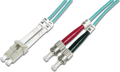 Kabllo fibër optike Digitus Patchcord FOC OM3, LC/ST, 10m