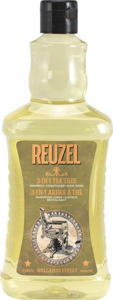 Shampo 3 në 1 Reuzel Tea Tree për meshkuj, 350ml, për flokë dhe trup