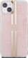 Kuti mbrojtëse Guess IML 4G Gold Stripe për iPhone 15 Plus 14 Plus, TPU PC, rozë