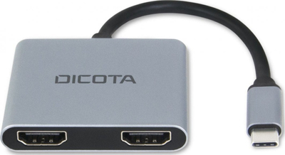 Docking station Dicota D32063, USB C, kompakt, argjendtë