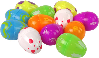 Set lodrash antistres pa markë Easter Eggs Squishy, 12 copë, shumëngjyrëshe