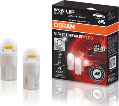 Llambë LED për makinë OSRAM Night Breaker, W5W, 1W 12V, e bardhë