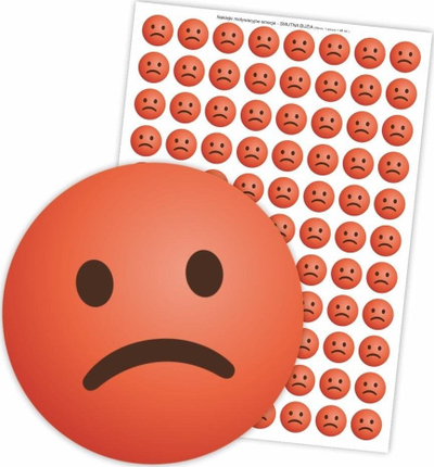 Ngjitëse motivuese LearnHow Sad Face, set 88 copë, me fytyra të trista