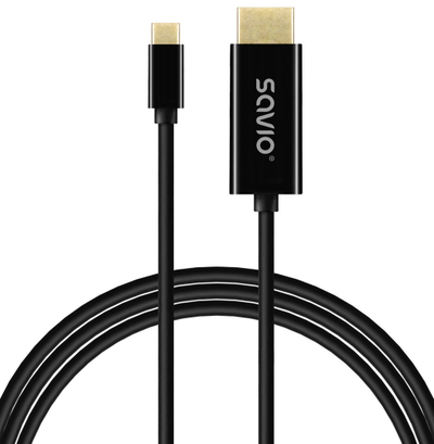 Kabllo adapter USB C në HDMI Savio CL-190, 1m, 4K, e zezë
