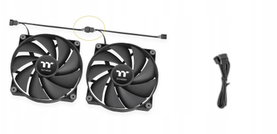 Mbajtëse karte grafike Thermaltake Sag Fan, për mos u përkul karta, e zezë