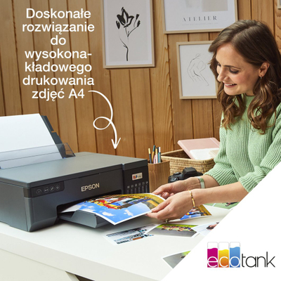 Printer për foto Epson EcoTank L8050 5760 x 1440 DPI 8" x 12" 20x30 cm Wi-Fi, i zi