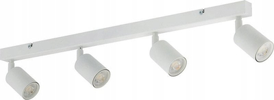 Spot drite për tavan TK Lighting Top, 83 cm, 4 llamba GU10, metalik i bardhë