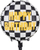 Фолија балон PartyDeco Checkerboard Happy Birthday, 45 cm, многуобоен