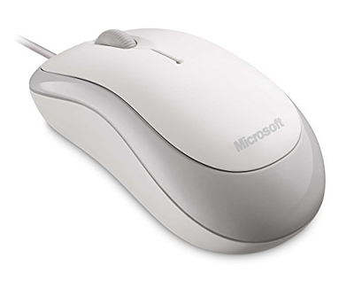 Maus Microsoft P58-00058, optik, me kabllo USB, i bardhë