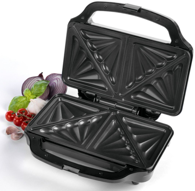 Toaster sanduiçësh Salter Deep Fill, 800W, pllaka 28x15 cm, i zi