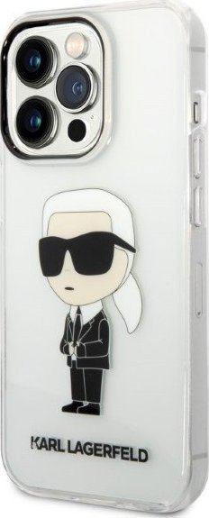 Maskë telefoni Karl Lagerfeld KLHCP14LHNIKTCT, për iPhone 14 Pro, e fortë, transparente