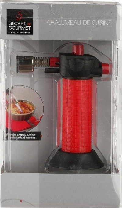 Djegës gazi për kuzhinë Secret de Gourmet, me dorezë të rehatshme, bazë të fortë, i kuq