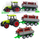 Lodër traktor bujqësor LEAN Toys, me rimorkio për dru, jeshil