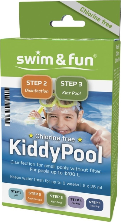 Dezinfektues për pishinë Swim &amp; Fun KiddyPool, 5 x 25 ml
