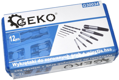 Set ekstraktorësh për vida të thyera, 12 copë, HSS, për shumë punë