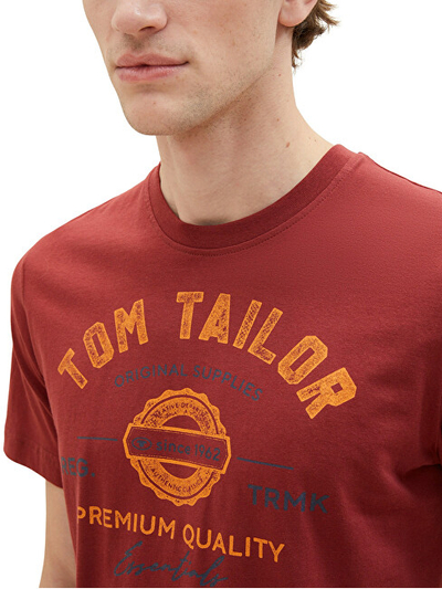 Maicë Tom Tailor Regular Fit, e kuqe e errët