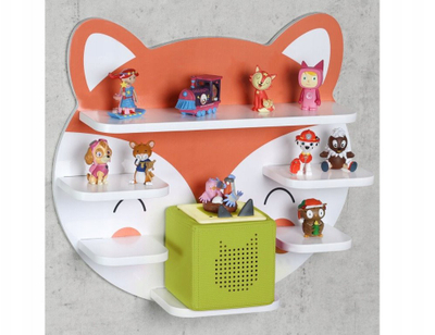 Raft librash për fëmijë Kesper Kinderregal, bambu, motive kafshësh, portokalli