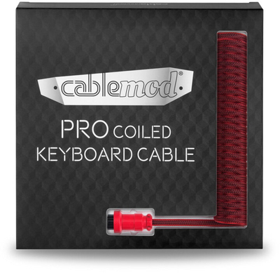 Kabllo CableMod Pro Coiled, USB-C/USB-A, 1,5m, e kuqe
