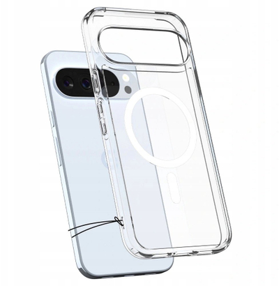 Këllëf telefoni Spigen Ultra Hybrid MagSafe për Google Pixel 10 Pro, transparent me të bardhë