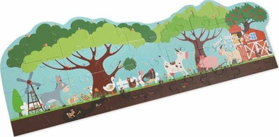 Пазл за под, Fat Brain Toys Floor Puzzle Farm, 36 парчиња, за деца од 3 до 6 години, повеќебоен