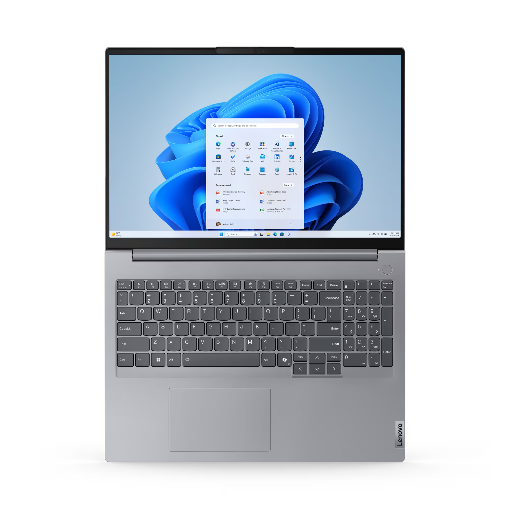 Laptop Lenovo ThinkBook 16 G7 IML, 16", Intel Core Ultra 5, 16GB RAM, 256GB SSD, Intel UHD Graphics, i hirtë 3