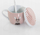 Filxhan Boltze Fluffy, porcelan 600ml, me kapak dhe lugë, shumëngjyrësh