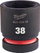 Kokë çelësi goditës Milwaukee SHOCKWAVE, 1", 38mm, e zezë