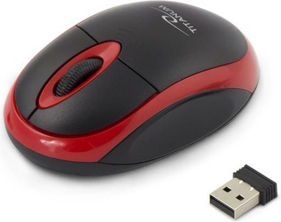 Maus Esperanza Titanum, wireless, USB, i zi dhe i kuq