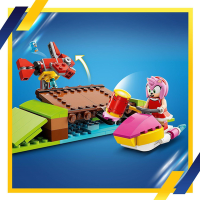 Set lodër LEGO Sonic 76994 Green Hill Zone Loop Challenge, 802 copa, për kalamaj 8+, shumëngjyrësh