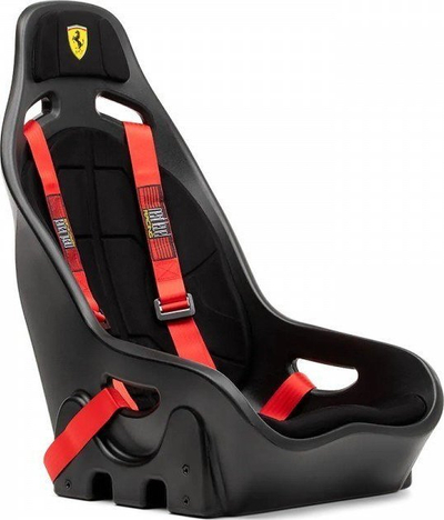 Uleëse simulimi garash Next Level Racing ERS1 Scuderia Ferrari Elite 160, sedilje sportive, rrip sigurie 4 pika, e zezë