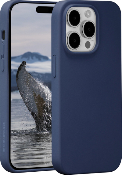 Këllëf telefoni Dbramante Monaco për iPhone 15 Pro Max, mbron mirë, kompatibël me MagSafe, blu